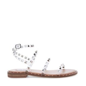 Clear travel Steve Madden sandal. Size 8